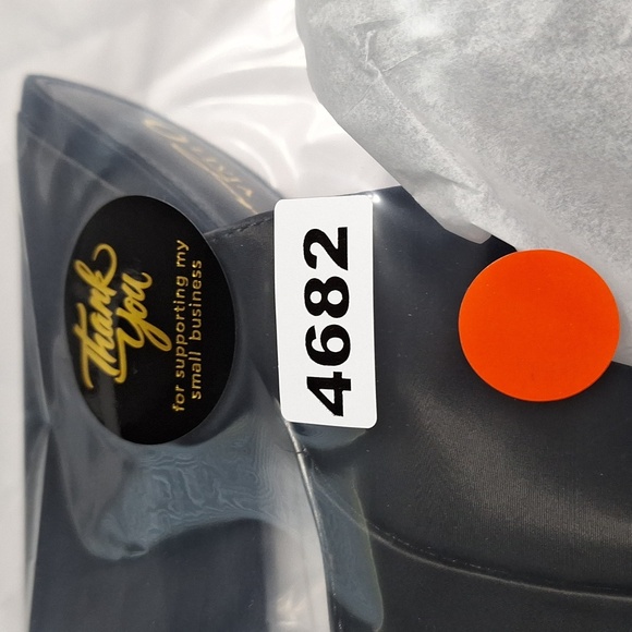 Olivia Black Whimsygoth Witchy Goth Edgy Slip-On Platform Chunky Heels Size 5.5 - Picture 14 of 14